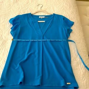 NWOT Blue turquoise Calvin Klein top.